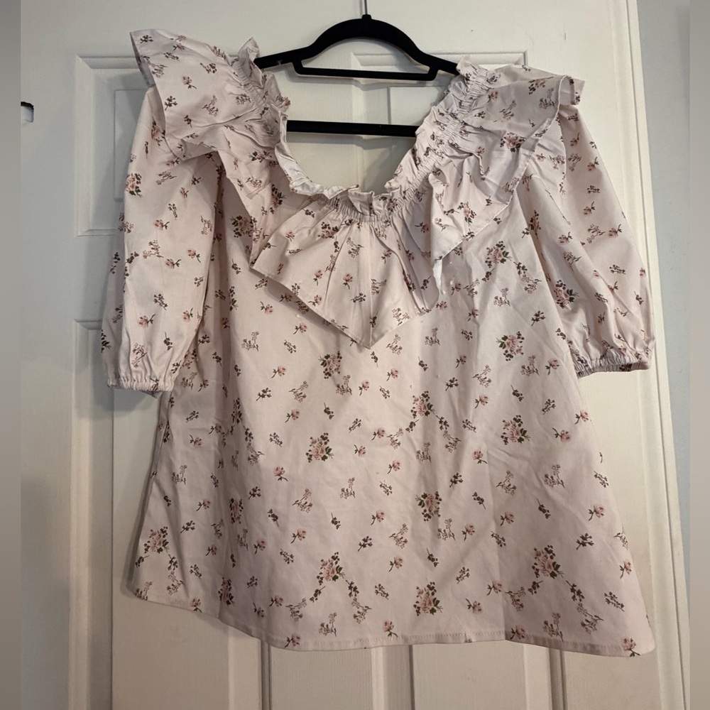 Floral Ruffle Blouse hyacinth house - tuckernuck